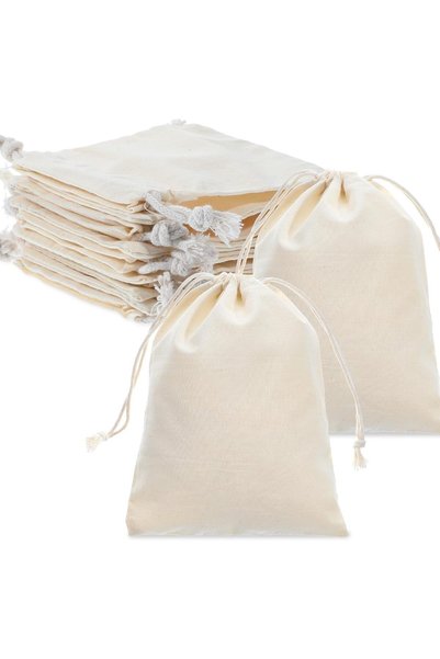 Bukela 10pcs Small Drawstring Bags Pouch Cloth Jewelry Gift Drawstring Muslin...