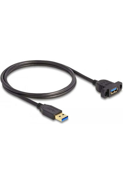 DELOCK Καλώδιο USB 3.2 USB-A Αρσενικό - USB-A Θηλυκό Μαύρο 1μ 87855