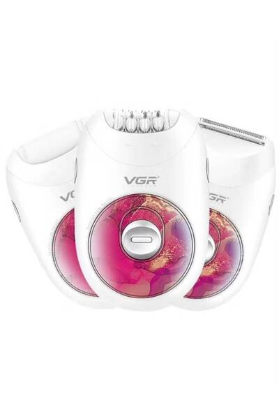 VGR جهاز إزالة الشعر للسيدات 3 في 1 قابل لإعادة الشحن