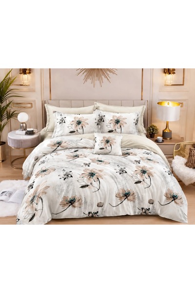 Ralex Finet Cotton Double Duvet Cover Set 6 pieces 220x240 cm, Duvet 200x220 ...