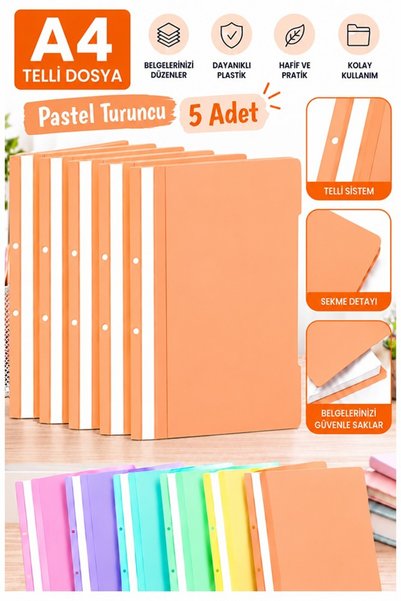 Artlantis Kartoteka sa prstenovima pastelno narandžasta A4 5 komada ekonomičn...