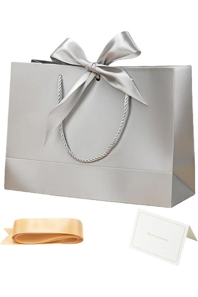 GENERAL Medium Floral Gift Bags with Handle and Cards,10PCS,12.6×4×10in