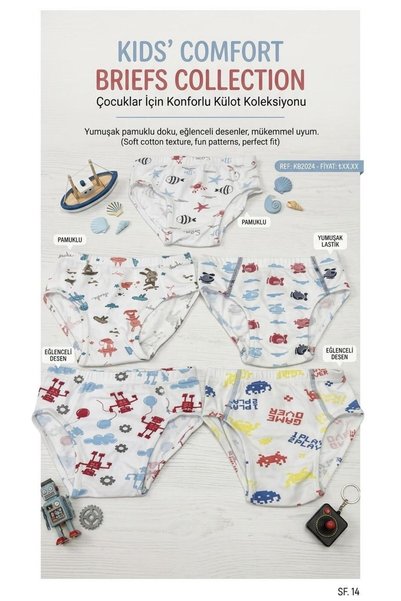 Sinem Çeyiz Panda 403 White Patterned Slip Panties