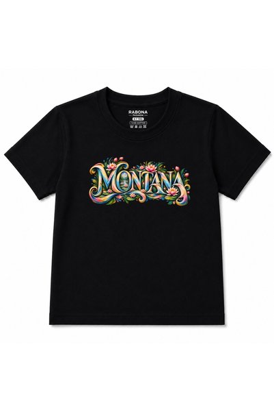 Rabona Fashion Montana Cvjetna Elegancija – Šarena Botanička Tipografija Dječ...