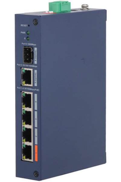 DAHUA CHS4106-4ET-60 Διαχειριζόμενος διακόπτης L2 PoE+ με 5 θύρες Ethernet Gi...