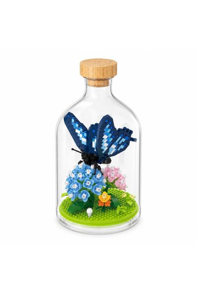 Leski Blue Butterfly Glass Building Set, 365 pcs, 14+, 10x19.6cm, Multicolor