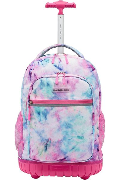 Travelers Club unisex-adult 18" Rolling Backpack With Shoulder Straps Rolling...