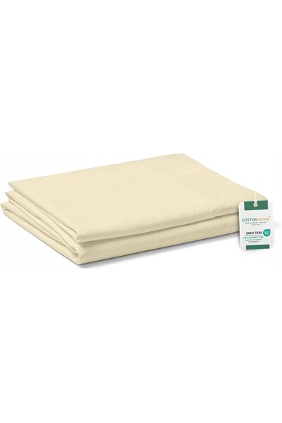 COTTON HOME ملاءة سرير فائقة النعومة، فضية اللون، مقاس كينج (240 × 260 سم)، C...