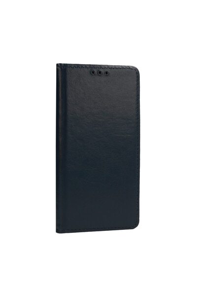 iDepo Husă specială BOOK din piele naturală pentru IPHONE 11 PRO MAX, Albastr...