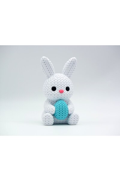 3DONE MODELS Figurina 3D Crosetata Iepuras cu Ou de Paste - Model Decorativ, ...