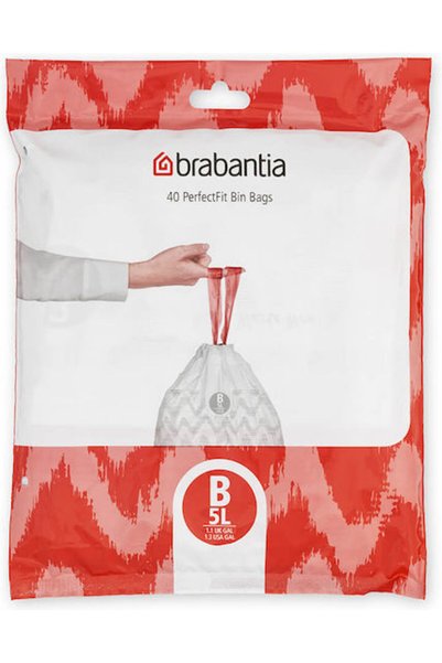 Brabantia Σακούλες σκουπιδιών Χωρητικότητα 5 λίτρα PerfectFit 40 τεμάχια Μπλε