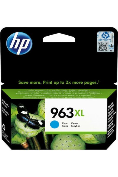 HP 963XL Γνήσιο Μελάνι Εκτυπωτή InkJet Κυανό (3JA27AE)