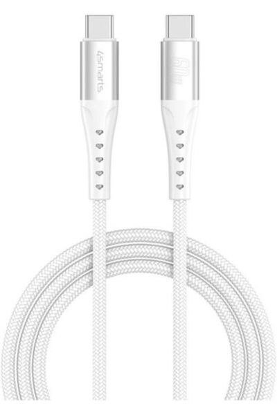 4smarts Καλώδιο USB 2.0 USB-C Αρσενικό - USB-C 60W PD Λευκό 1.5μ