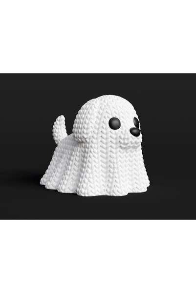3DONE MODELS Figurină 3D tricotată, decor de Halloween, fantomă-câine, 6-8 cm