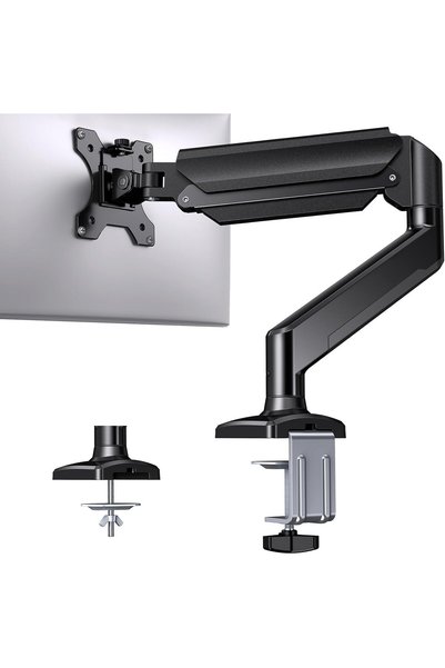 ALMEKAQUZ Single Monitor Mount, 15’’-27’’Computer Monitor Stand for Desk, VES...