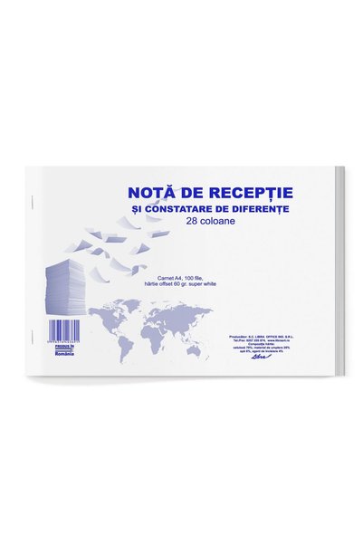 Libra Reception note 28 columns A4 notebook 100 sheets