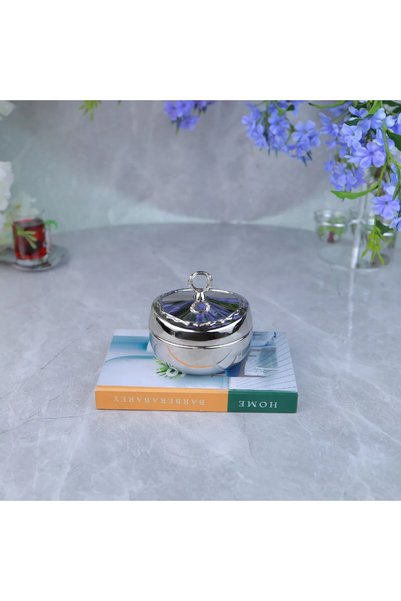 Al Hadaya Mall Elegant Design Stainless Steel Single Dish - Shiny Silver - 12...
