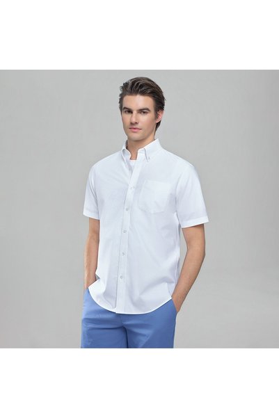 Giordano Men Wrinkle Free Short Sleeve Oxford Shirt