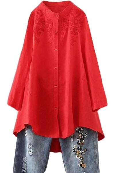 MiniBeeDoll Minibee womens Embroidered Blouse Embroidered Blouse (pack of 1)