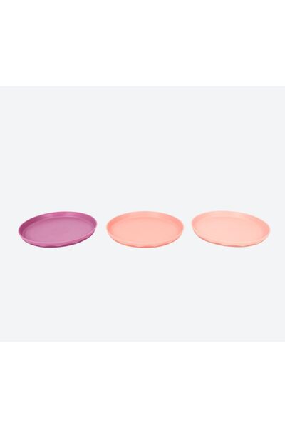 Baby Set 3 Farfurii Anti-Alunecare Alvår – Roz, pentru Bebeluși, Non-Slip