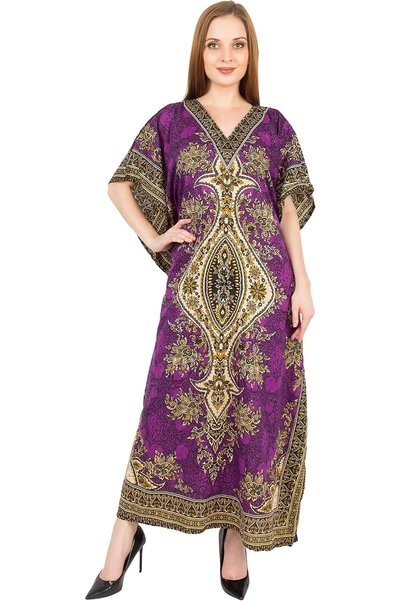 Artblanckviolet Art Of Creation Women Kaftan Dress Tunic Long Maxi Plus Size