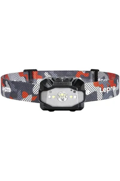 LEPRO Επαναφορτιζόμενος φακός κεφαλής LED IPX4 με μέγιστη φωτεινότητα 600lm Κ...