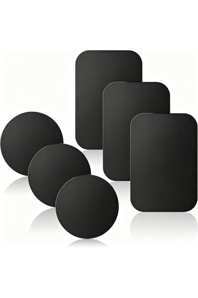 GENERAL 6 Pcs Universal Metal Plates for Magnetic Phone Car Mount with 3M Adh...