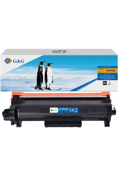 G&G Συμβατό τόνερ για εκτυπωτή λέιζερ Brother TN-2510XL Μαύρο