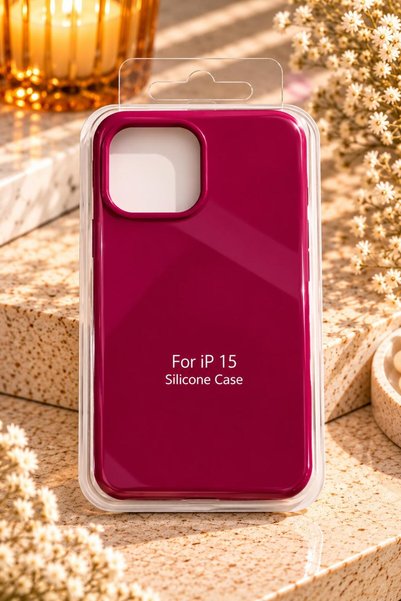 Generic Brand Soft Velvet Inside Silicone Case for iPhone 15