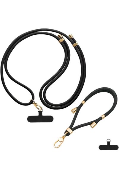 Generic 2 Pcs Phone Lanyard, Crossbody Lanyard and Wrist Strap Premium Metal ...