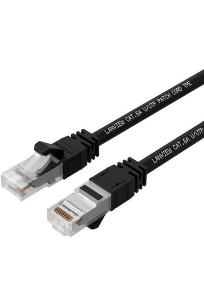 Lanview Καλώδιο Δικτύου Ethernet U/UTP Cat.6a 0,5μ Μαύρο 1 τεμάχιο Κωδικός: L...
