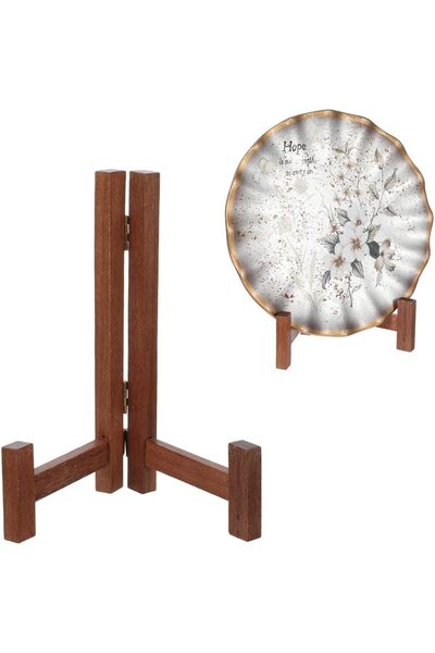 SYOSI Plate Stands for Display and Decorative Plate Holders, 7 Inch Solid Ros...