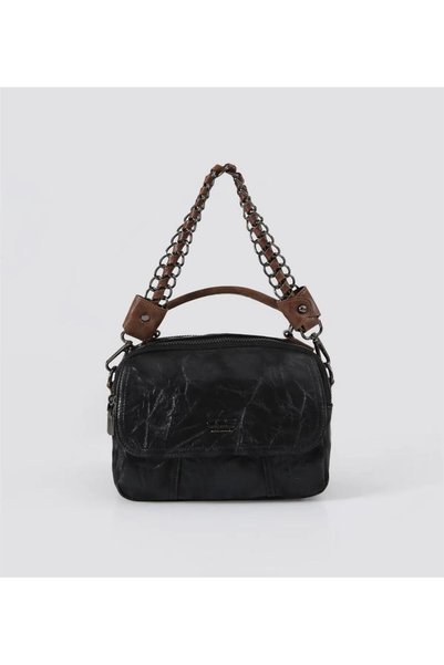 CCS BAG Γυναικεία τσάντα ώμου Bellamor από γνήσιο δέρμα με αλυσίδα και δερμάτ...