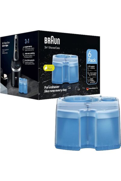 Braun 3-σε-1 Ccr 6 Συσκευασία 6 Κασετών Καθαρισμού για Ξυριστική Μηχανή