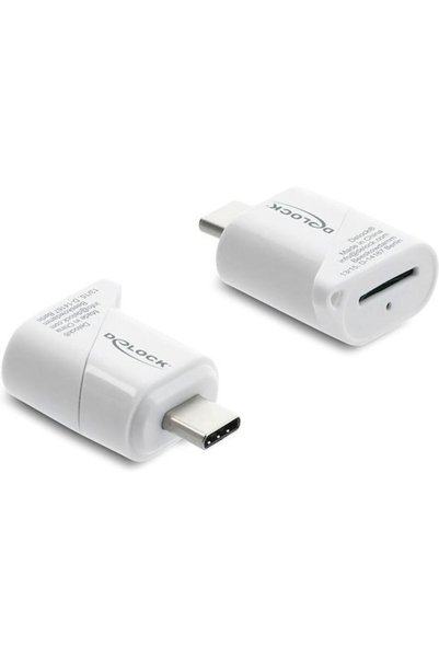 DELOCK Αναγνώστης Καρτών 91427 Micro SD Σύνδεση USB-C 5Gbps Λευκό 40436199142...