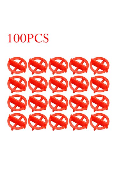 Choice red 2mm 100Pcs Ceramic Tile Leveling System Spacers Clips Wedge For Ti...