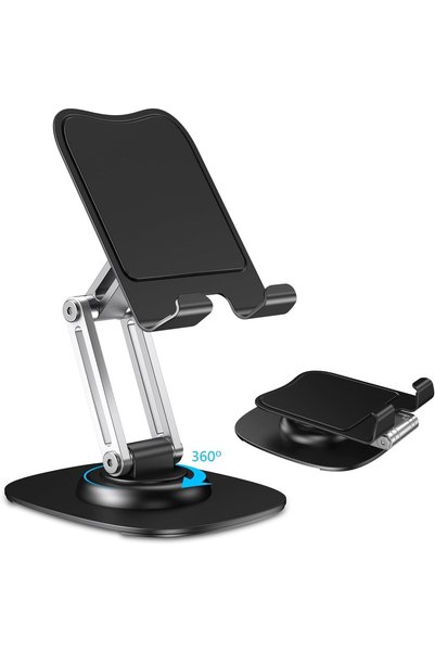 Generic Mobile Stand for Desk, Aluminum Phone Stand with 360 Rotating Metal B...