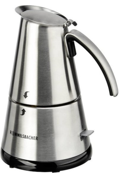 Rommelsbacher Eko 364/e Ηλεκτρική Καφετιέρα Εσπρέσο για Εστία Κουζίνας 4 Φλιτ...