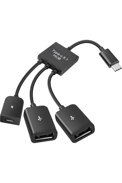 KASTWAVE محول USB C إلى منفذين USB OTG، موزع OTG بـ 4 منافذ من النوع C ذكر إل...