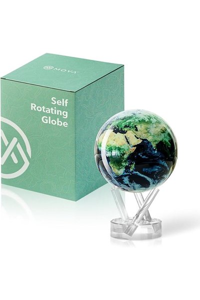 Movant MOVA Self Rotating Globe, Earth with Clouds Classic (4.5")