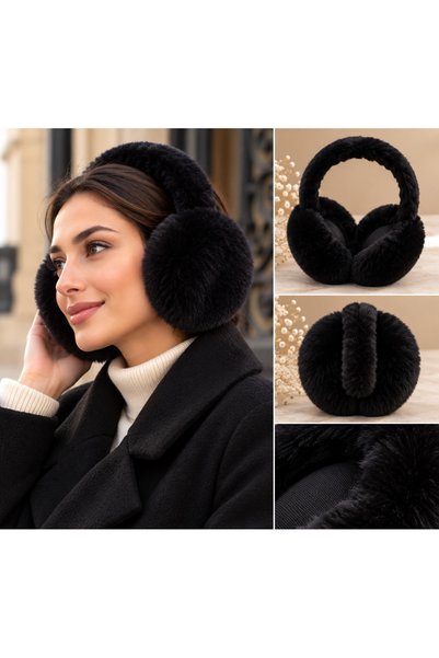 Rumay Şal Kadın Peluş Kulaklık-Tüylü,Kışlık,Şık Kulak Isıtıcı
