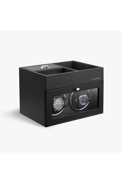 VLANDO Automatic Double Watch Winder - Watch Winder Box with Men Jewelry Orga...