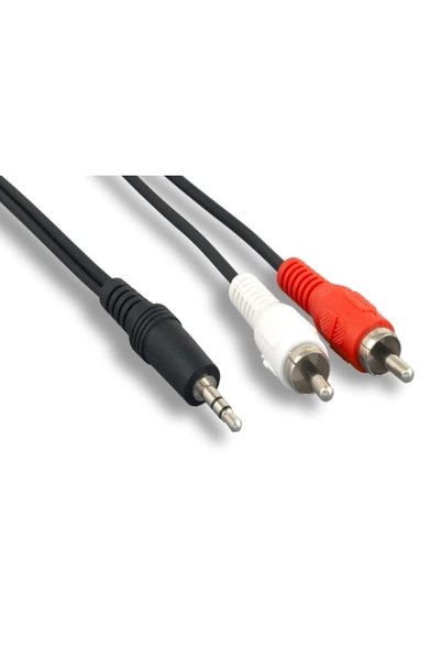 ETKENTEKSTİL كابل صوت ستيريو من كينتيك، موصل ذكر إلى RCA أحمر وأبيض، كابل AUX...