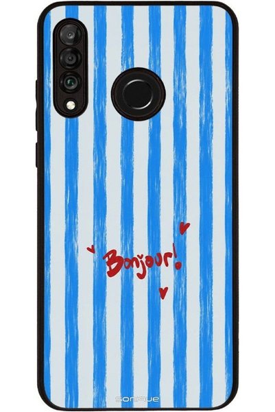 Sonique Σειρά Stripe Stories Θήκη για Huawei P30 Lite Bonjour Blue