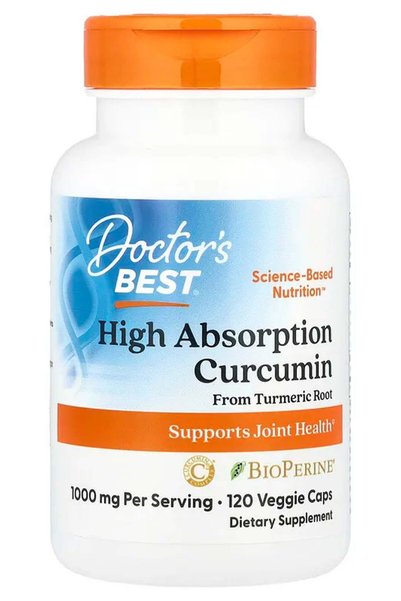 Doctor's Best كركمين عالي الامتصاص، 120 كبسولة نباتية