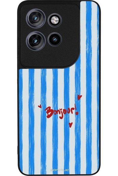 Sonique Σειρά Stripe Stories Θήκη για Motorola Edge 60 Neo 5G Bonjour Blue