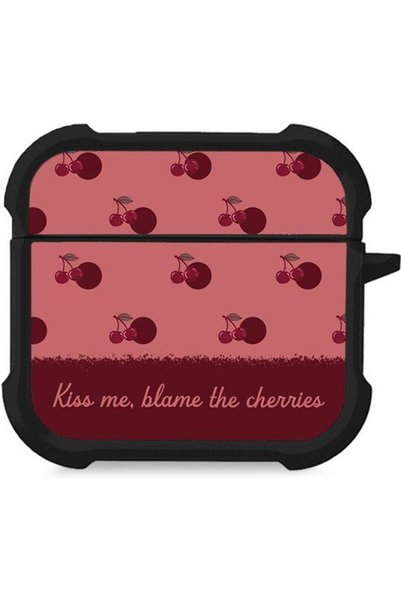 Sonique Delulu Σειρά Polka Era Θήκη Σιλικόνης για Airpods 4 Blame Cherries
