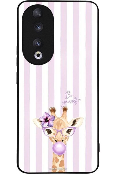 Sonique Σειρά Stripe Stories Θήκη για Honor 90 5G Λιλά-Καμηλοπάρδαλη με Τσιχλ...