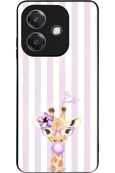 Sonique Σειρά Stripe Stories Θήκη για Oppo A40 Λιλά-Καμηλοπάρδαλη με Τσιχλόφο...