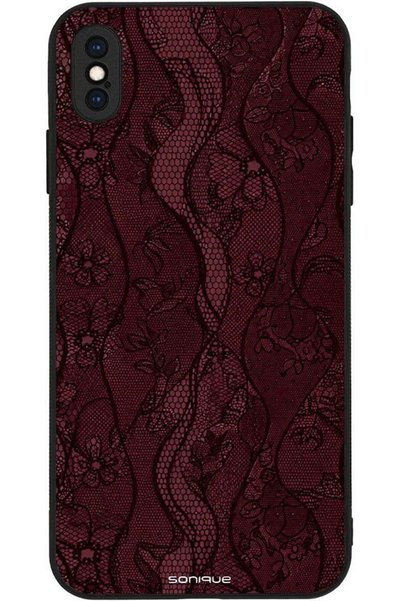 Sonique Θήκη Σειράς Diva για Apple iPhone Xs Max Μπορντό Δαντέλα